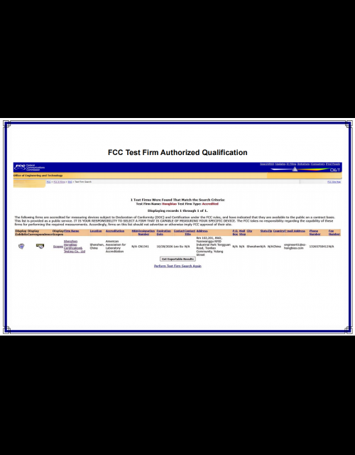 FCC Credential